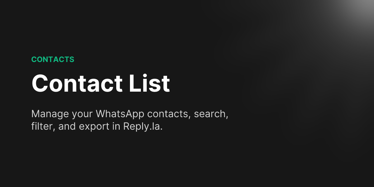 Docs - Contact List