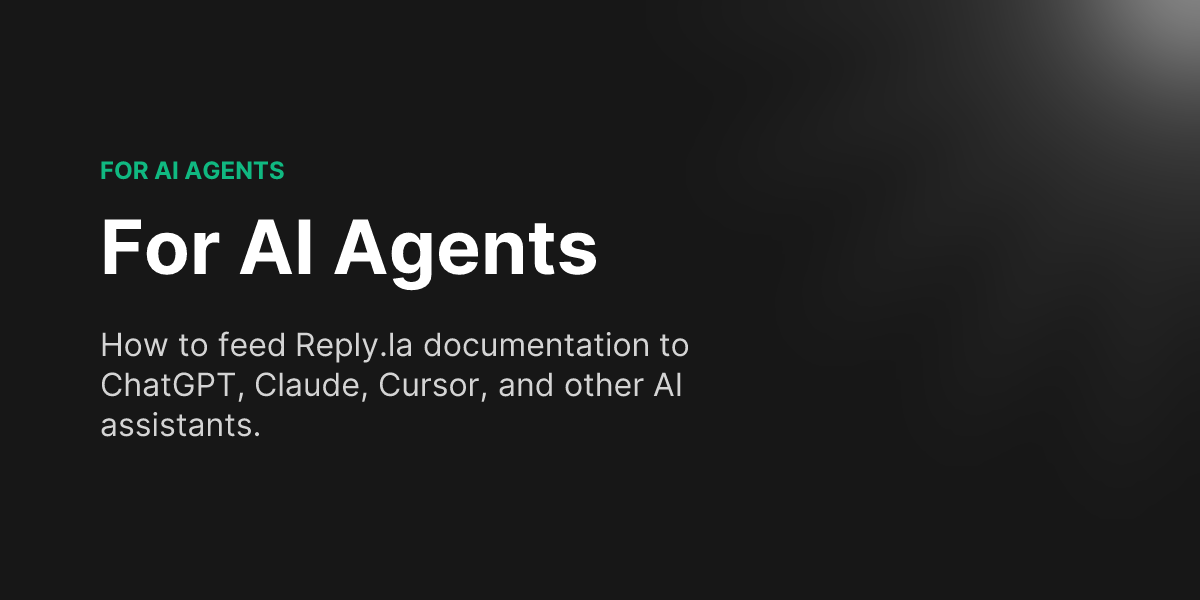 Docs - For AI Agents