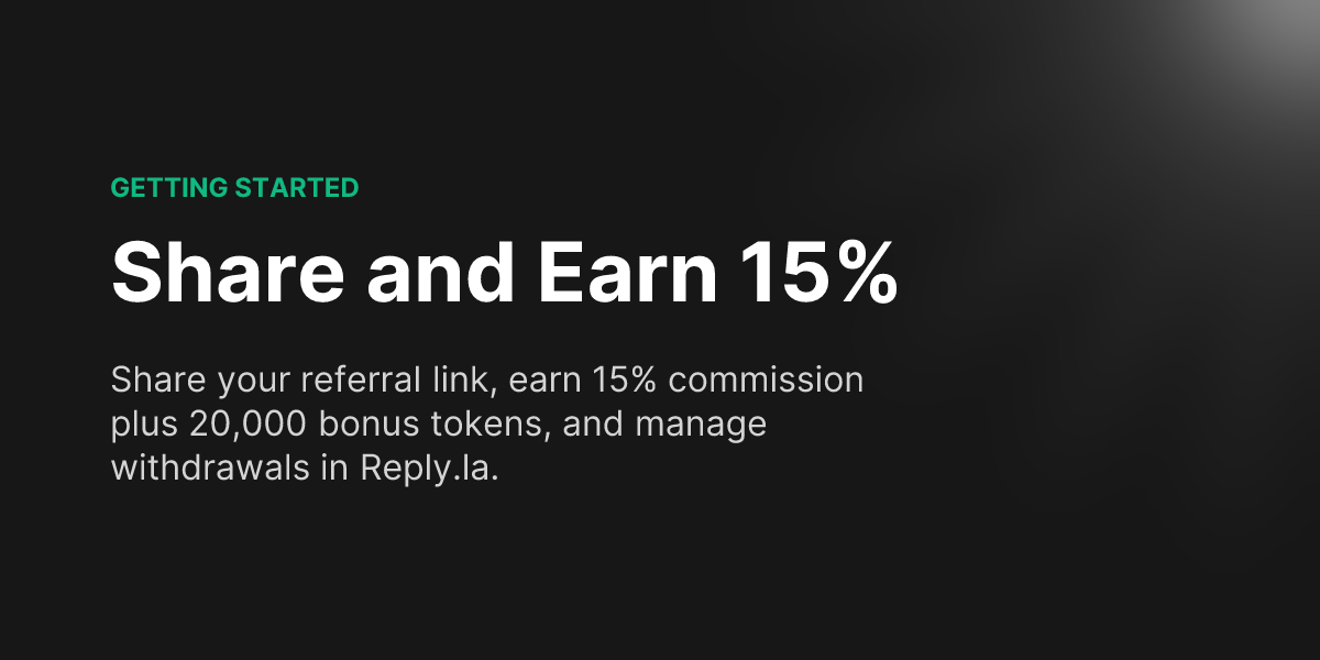 Docs - Share and Earn 15%