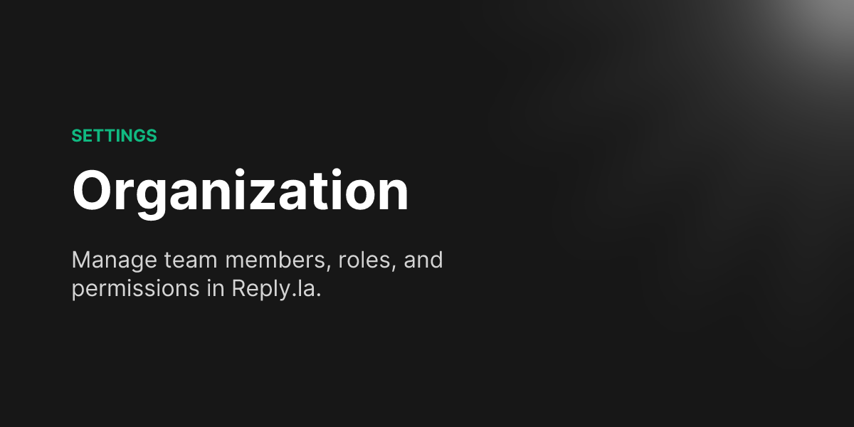 Docs - Organization