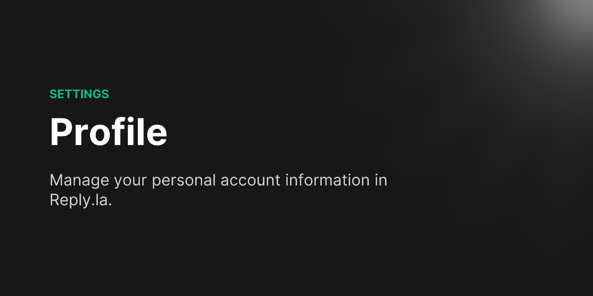 Docs - Profile