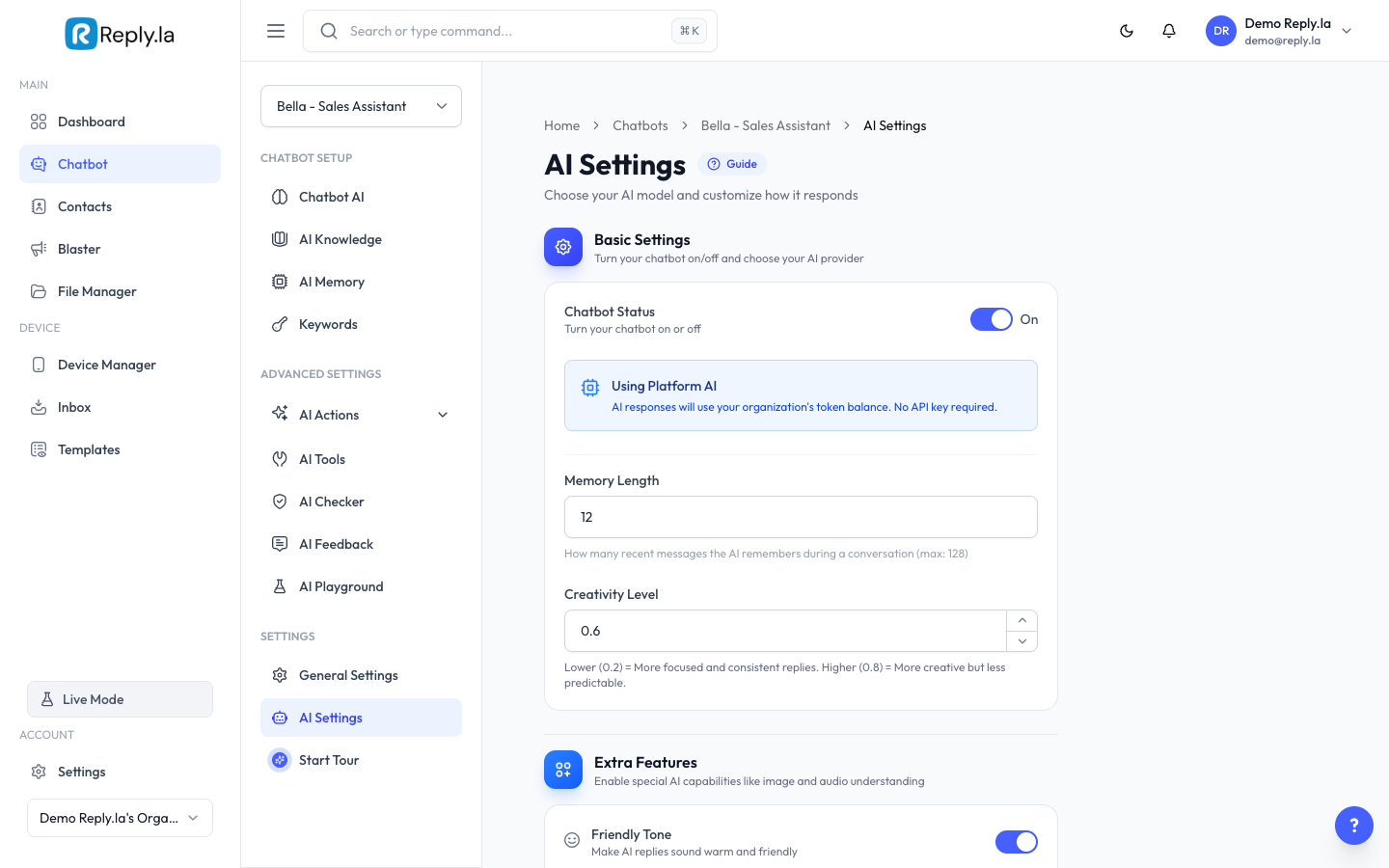 AI Settings