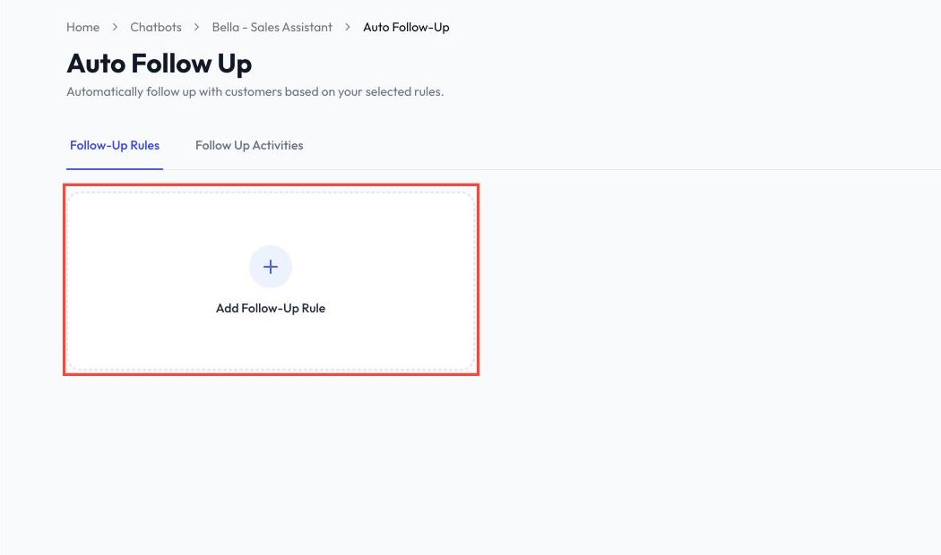 Add Follow-Up Rule button