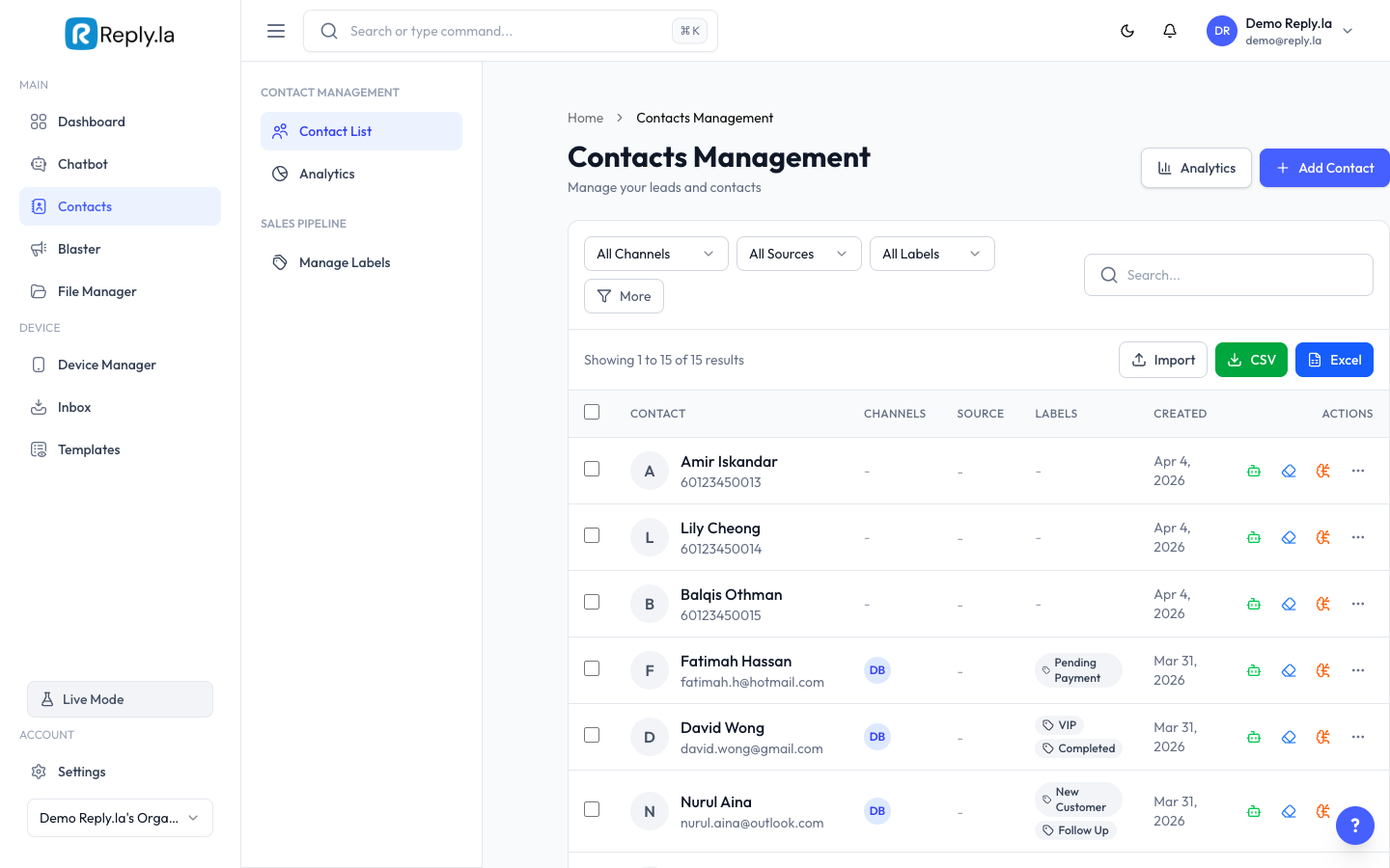 Contact List