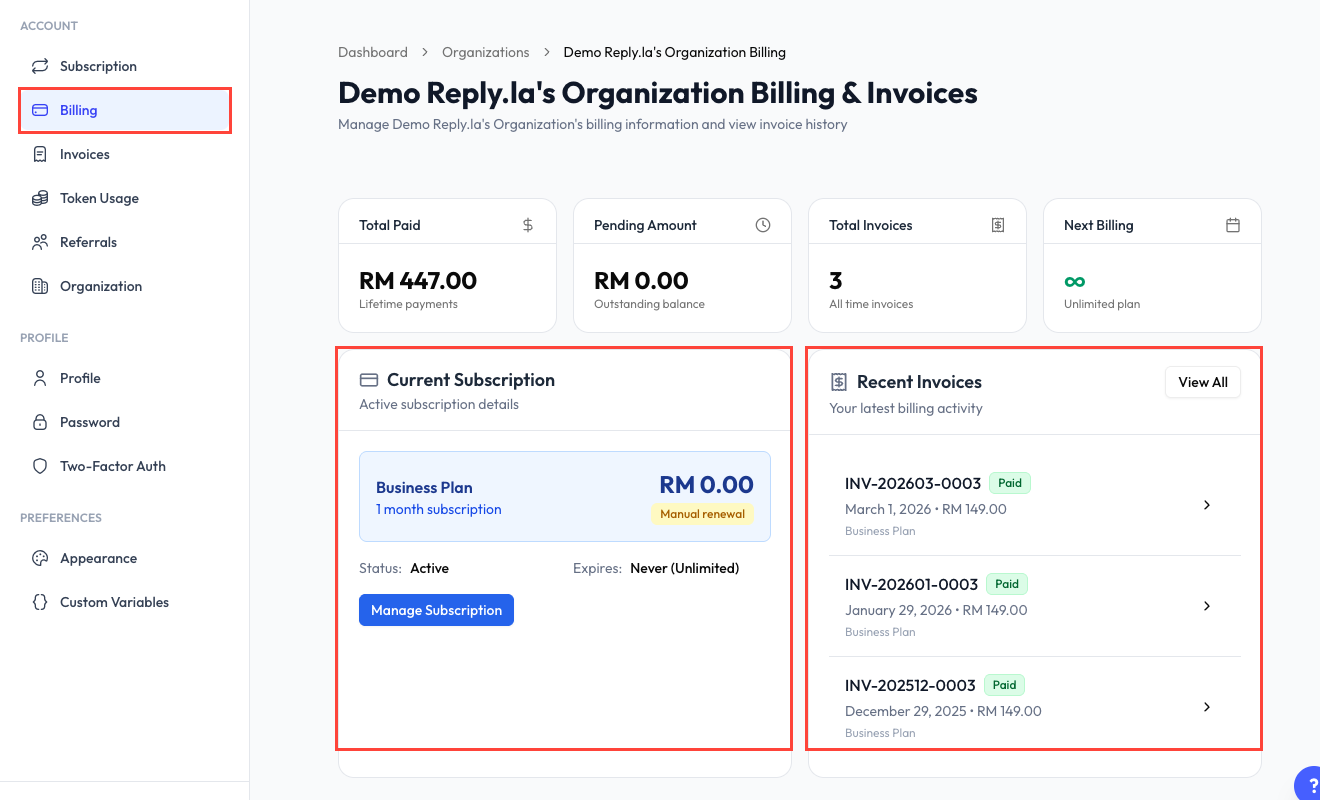 Billing