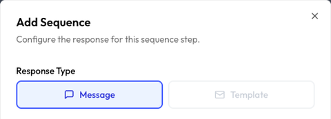 Keyword step with the Template option greyed out on a WhatsApp Web device