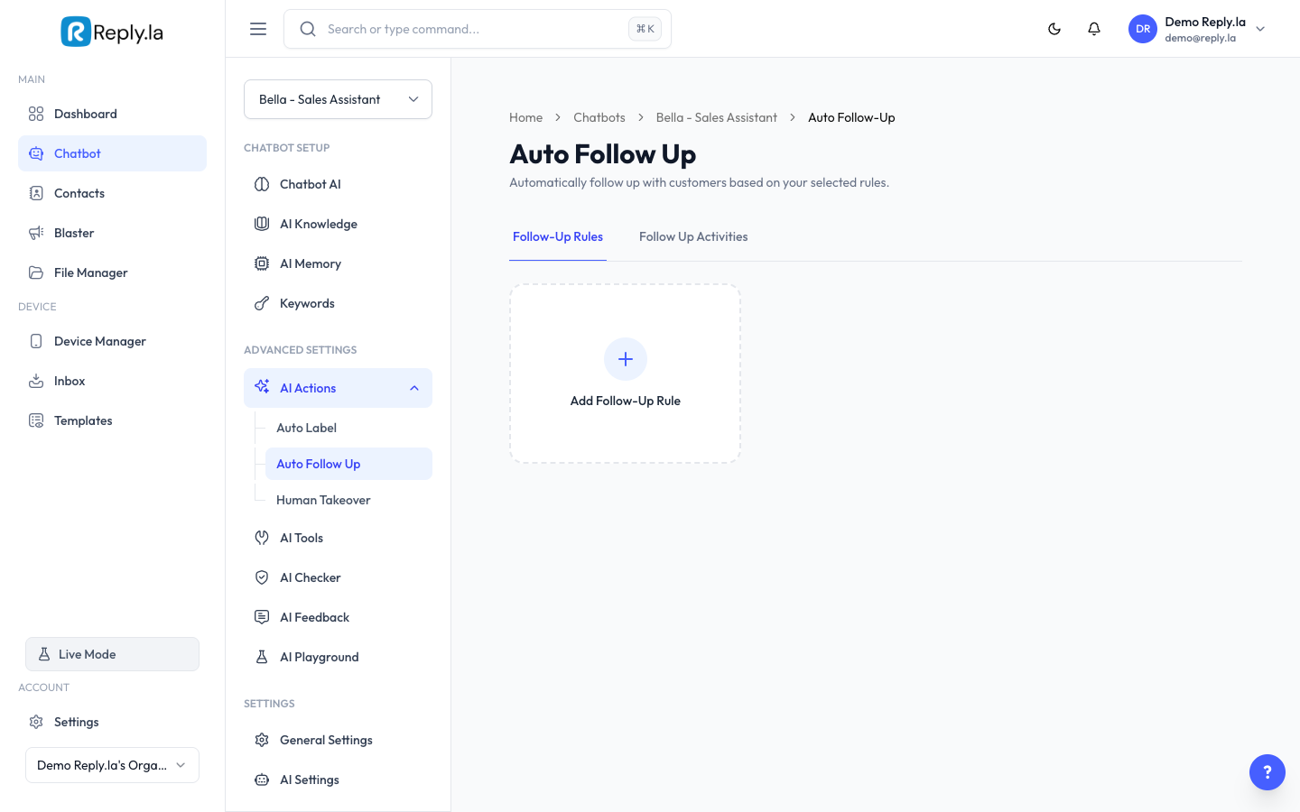 Auto Follow-Up
