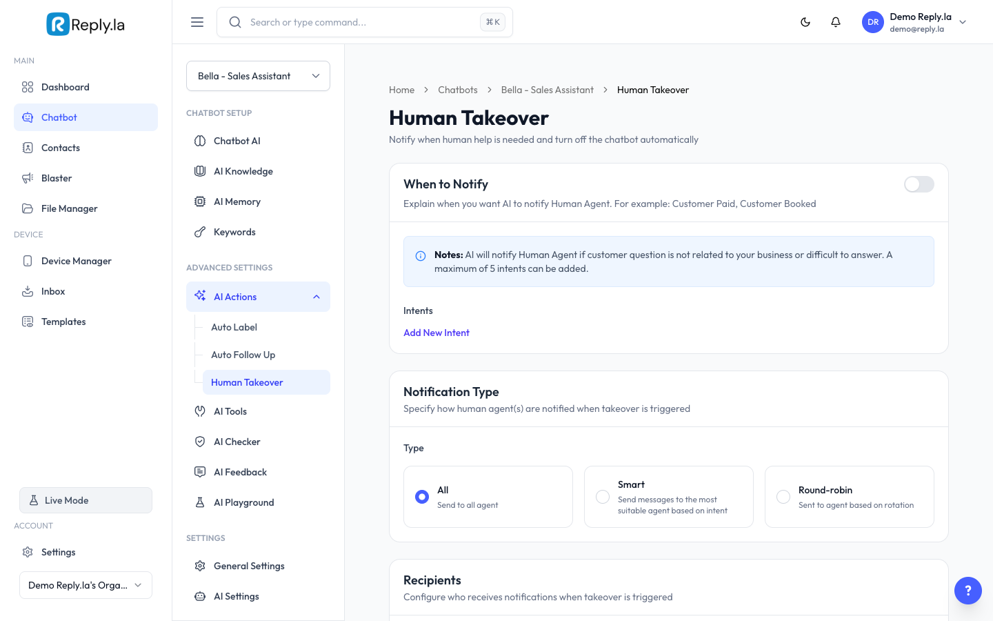 Human Takeover